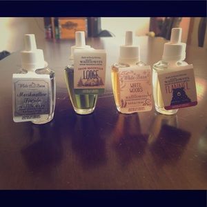 Lot of 5 wall flower scents, bath and body